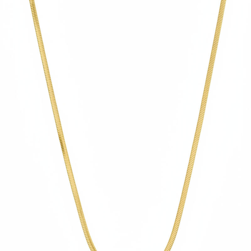 18K Classic Chain Necklace – 50cm Solid Gold Chain (5g)