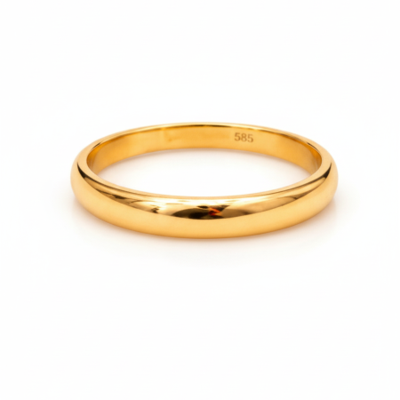 18K Classic Polished Gold Band Ring (Size 14) – 2.30g 18K Classic Polished Gold Band Ring (Size 14) – 2.30g