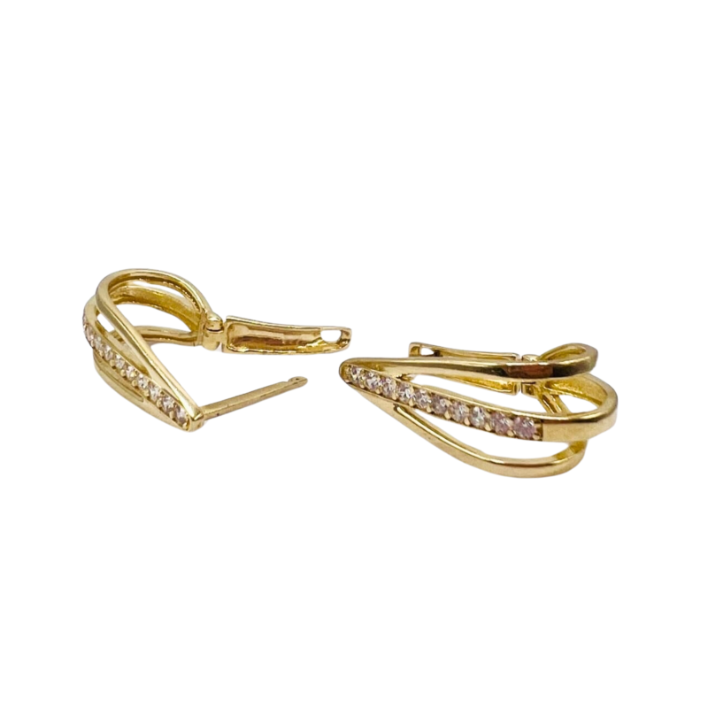 Kenzari Jewellery 14k Gold Earring for Women - 4.42 Grams