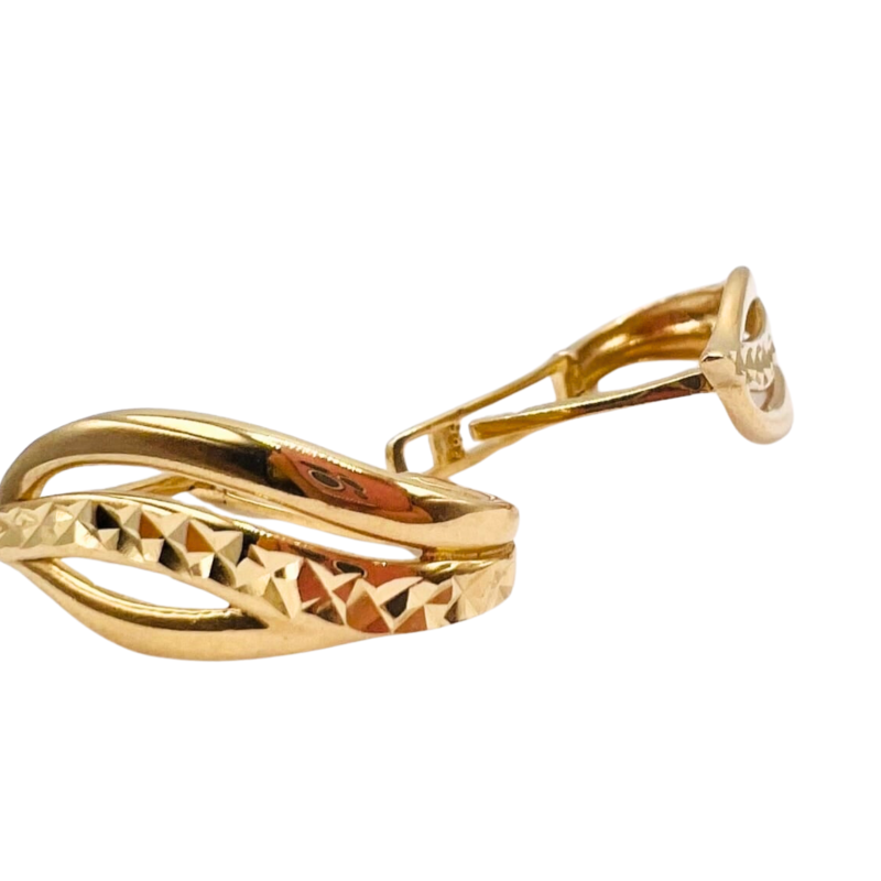 Kenzari Jewellery 14k Gold Earring for Women - 3.36 Grams Kenzari Jewellery 14k Gold Earring for Women - 3.36 Grams