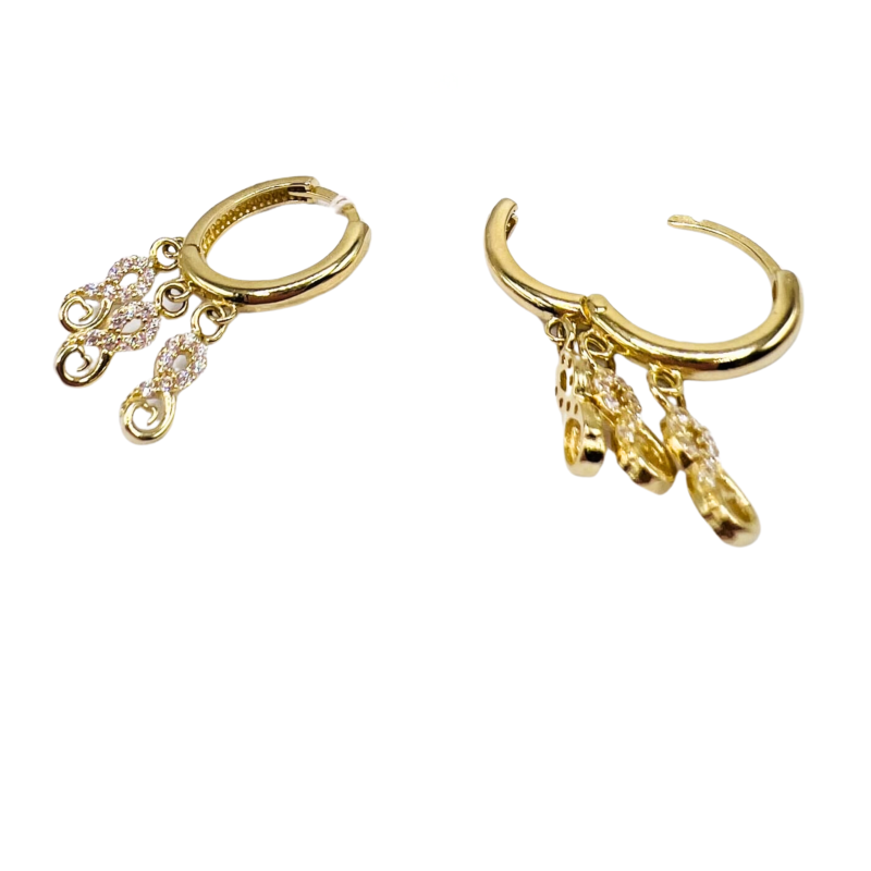Kenzari Jewellery 14k Gold Earring for Women - 3.30 Grams Kenzari Jewellery 14k Gold Earring for Women - 3.30 Grams