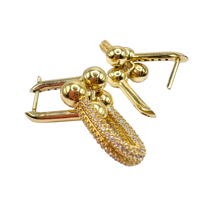 Kenzari Jewellery 14k Gold Earring for Women - 13.66 Grams Kenzari Jewellery 14k Gold Earring for Women - 13.66 Grams