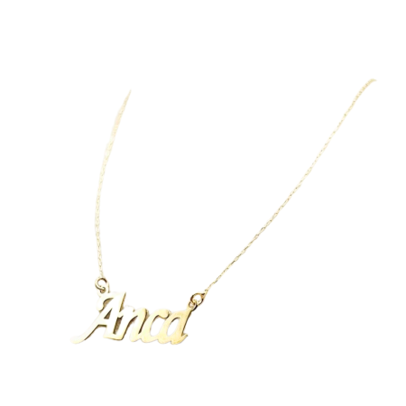 Kenzari Jewellery 14k Gold Name Pendant Necklace for Women - 1.61 Grams