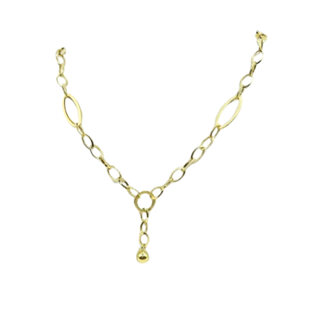 Kenzari Jewellery 14k Gold Link Chain Necklace for Women - 7.27 Grams