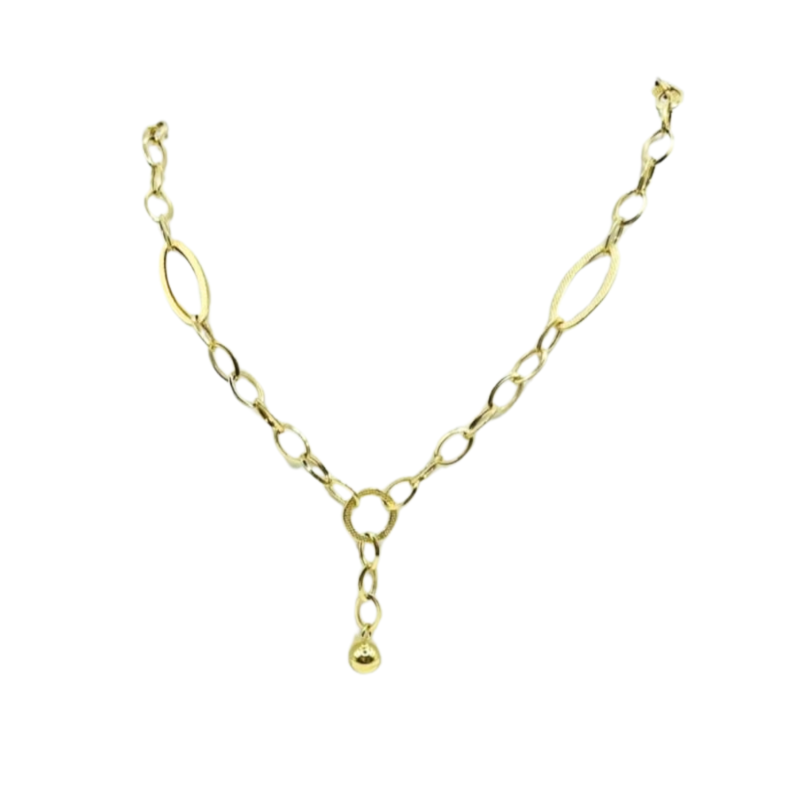 Kenzari Jewellery 14k Gold Link Chain Necklace for Women - 7.27 Grams