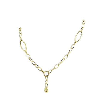 Kenzari Jewellery 14k Gold Link Chain Necklace for Women - 7.89 Grams