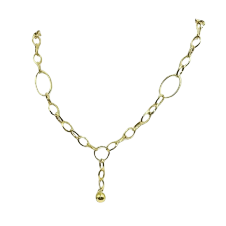 Kenzari Jewellery 14k Gold Link Chain Necklace for Women - 7.54 Grams