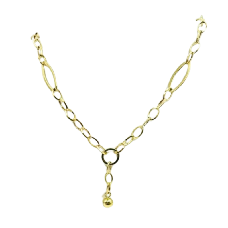 Kenzari Jewellery 14k Gold Link Chain Necklace for Women - 7.84 Grams Kenzari Jewellery 14k Gold Link Chain Necklace for Women - 7.84 Grams