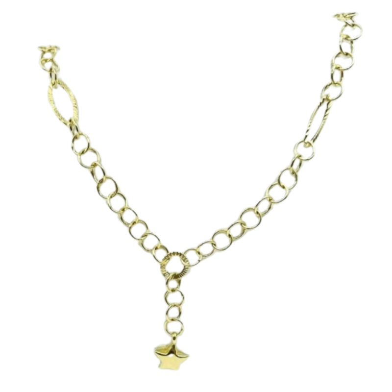 Kenzari Jewellery 14k Gold Link Chain Necklace for Women - 9.21 Grams