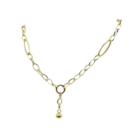 Kenzari Jewellery 14k Gold Link Chain Necklace for Women - 7.15 Grams