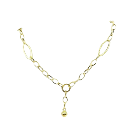Kenzari Jewellery 14k Gold Link Chain Necklace for Women - 7.17 Grams
