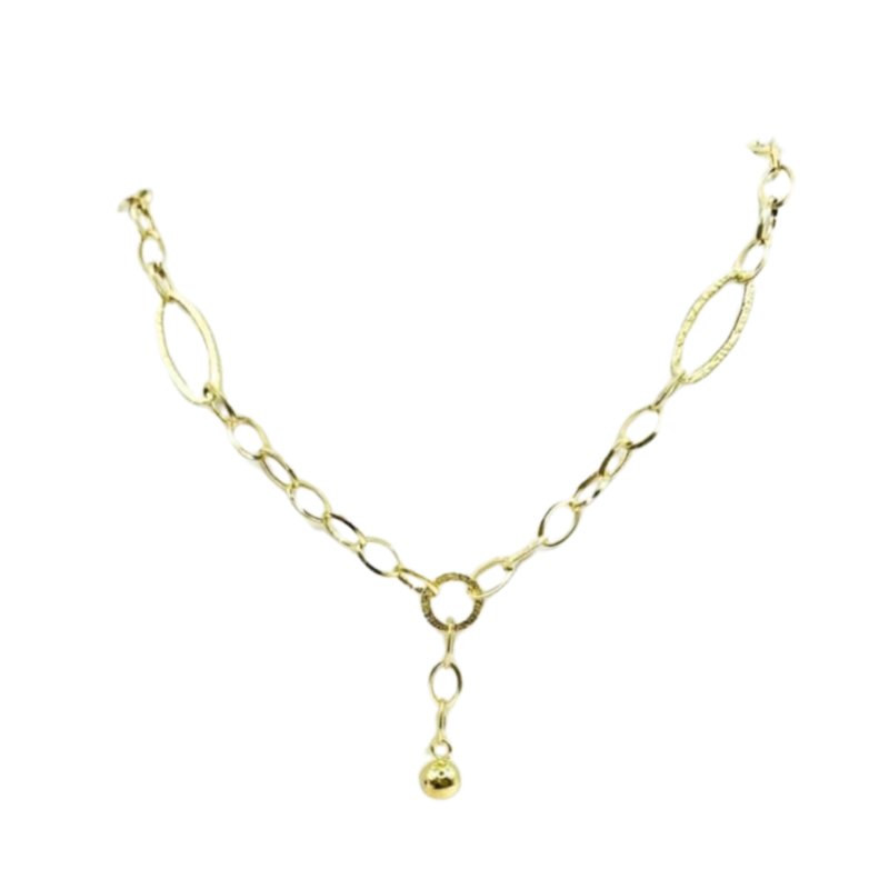 Kenzari Jewellery 14k Gold Link Chain Necklace for Women - 7.17 Grams Kenzari Jewellery 14k Gold Link Chain Necklace for Women - 7.17 Grams