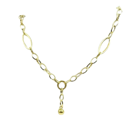 Kenzari Jewellery 14k Gold Link Chain Necklace for Women - 7.24 Grams