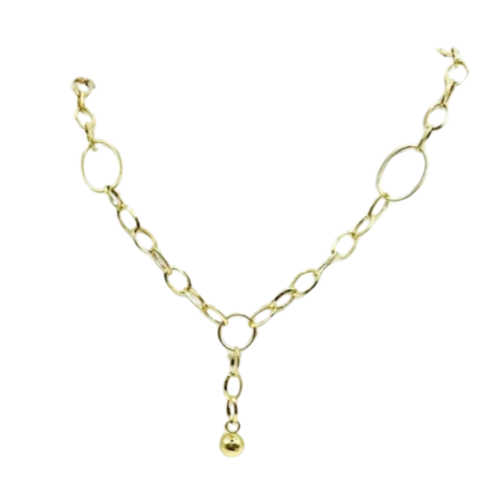 Kenzari Jewellery 14k Gold Link Chain Necklace for Women - 6.89 Grams