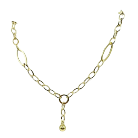 Kenzari Jewellery 14k Gold Link Chain Necklace for Women - 7.82 Grams