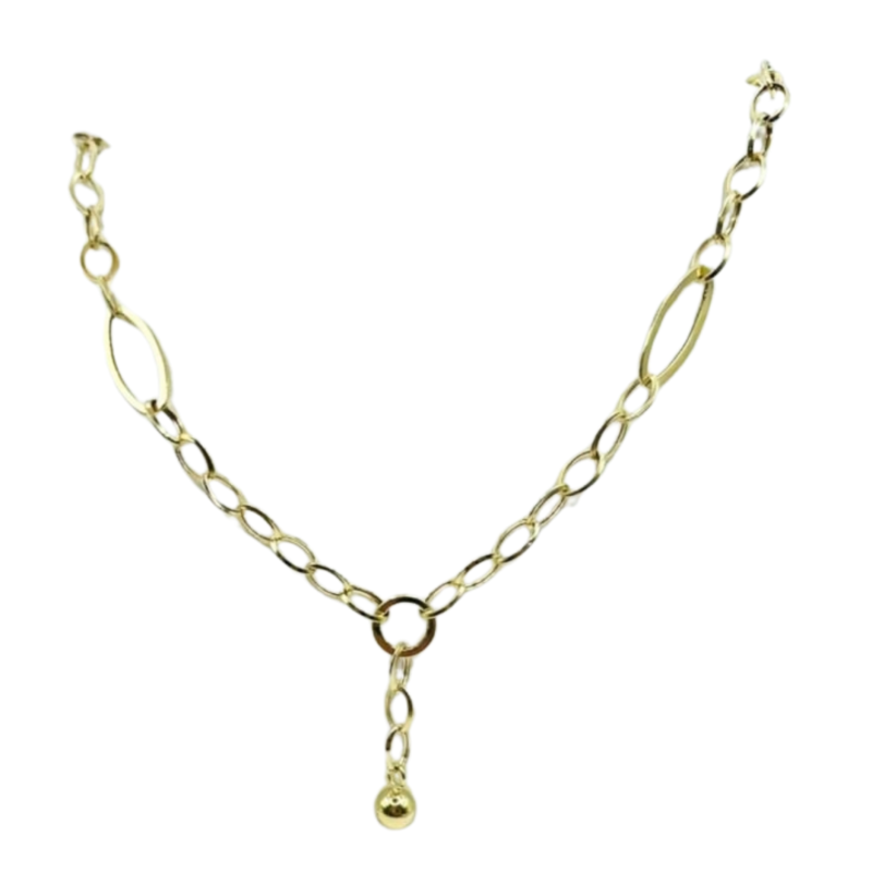 Kenzari Jewellery 14k Gold Link Chain Necklace for Women - 7.82 Grams