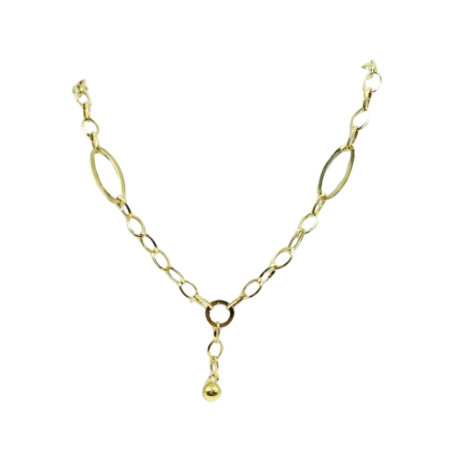 Kenzari Jewellery 14k Gold Link Chain Necklace for Women - 7.43 Grams
