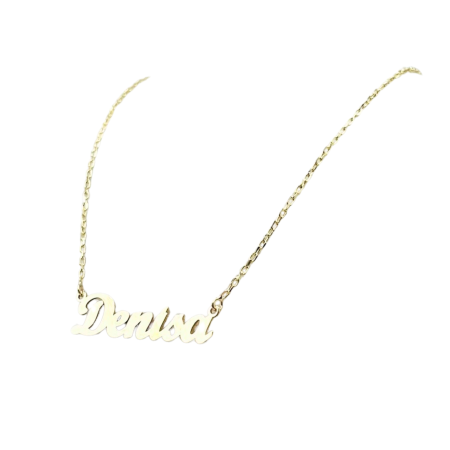 Kenzari Jewellery 14k Gold Nameplate Necklace for Women - 2.05 Grams