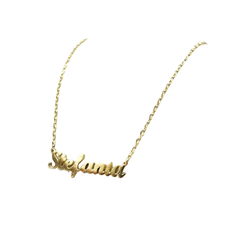 Kenzari Jewellery 14k Gold Nameplate Necklace for Women - 8.50 Grams