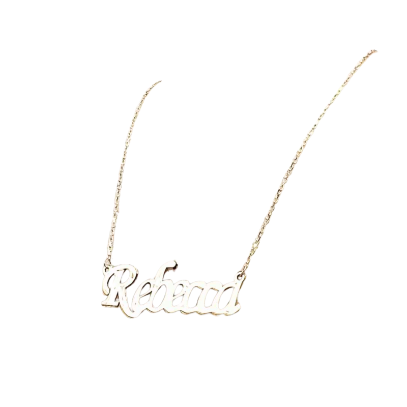 Kenzari Jewellery 14k Gold Name Pendant Necklace for Women - 3.27 Grams Kenzari Jewellery 14k Gold Name Pendant Necklace for Women - 3.27 Grams