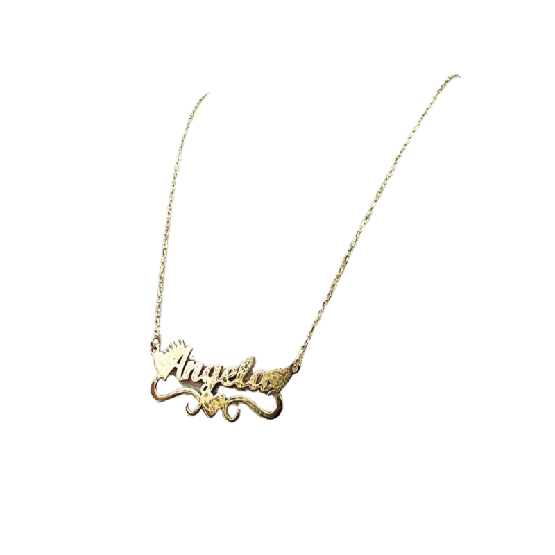 Kenzari Jewellery 14k Gold Name Pendant Necklace for Women - 3.37 Grams