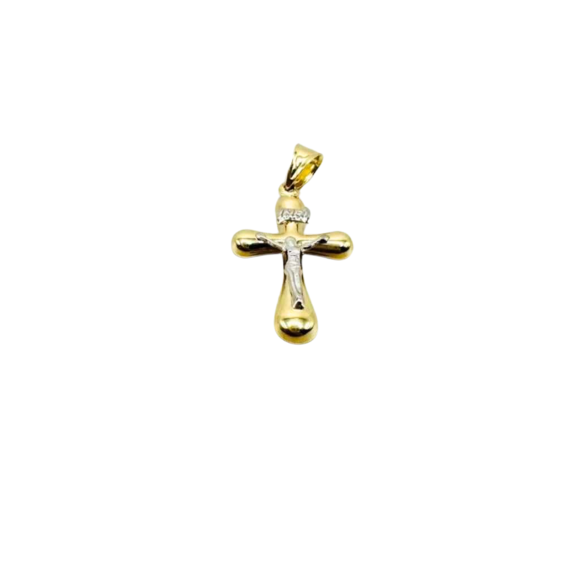 Kenzari Jewellery 14k Gold Cross Pendant for Women - 0.9 Grams