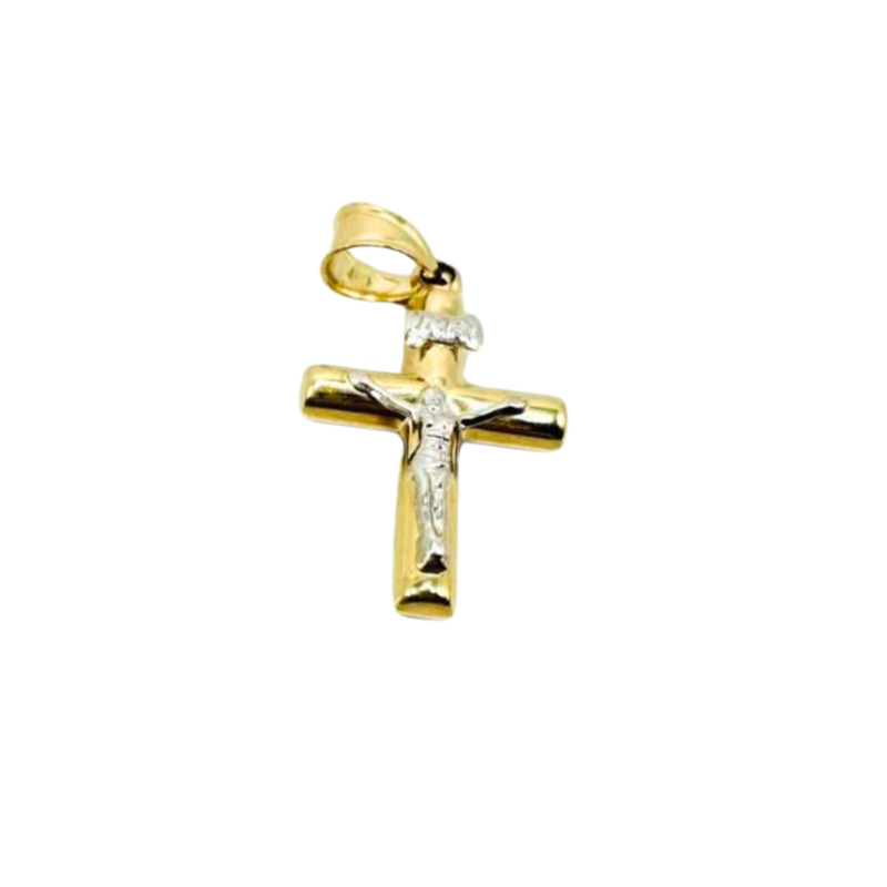 Kenzari Jewellery 14k Gold Cross Pendant for Women - 0.81 Grams