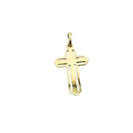 Kenzari Jewellery 14k Gold Cross Pendant for Women - 0.95 Grams