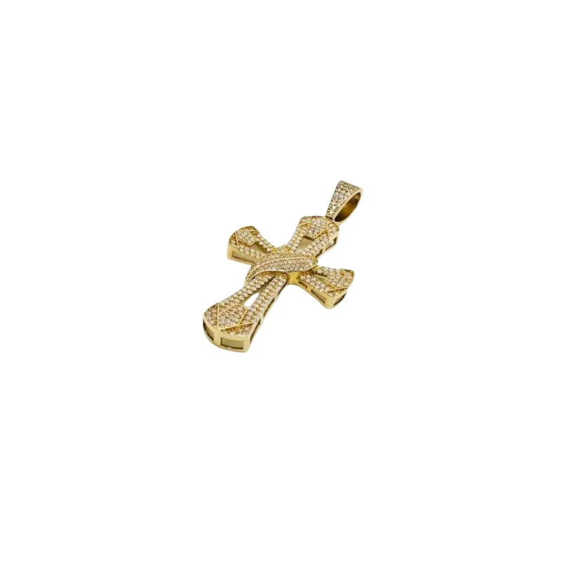 Kenzari Jewellery 14k Gold Cross Pendant for Women - 7.67 Grams Kenzari Jewellery 14k Gold Cross Pendant for Women - 7.67 Grams