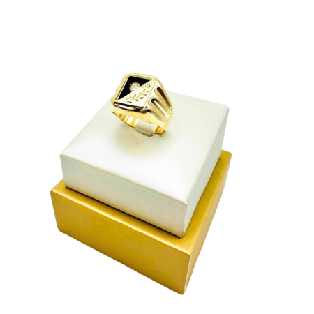 Kenzari Jewellery 14k Gold Ring for Men - 4.77 Grams - Size V