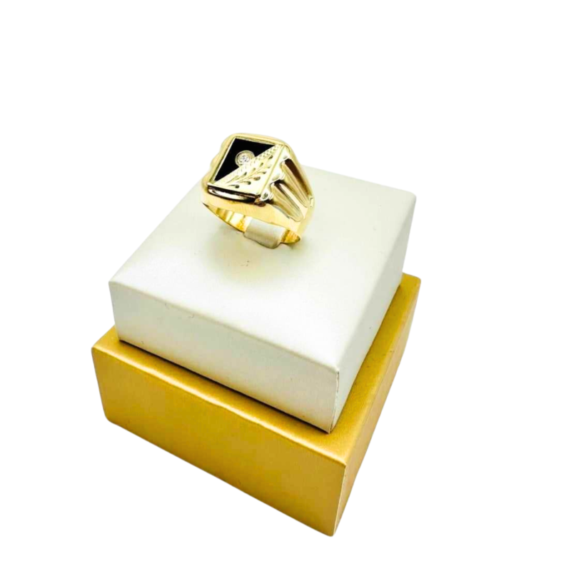 Kenzari Jewellery 14k Gold Ring for Men - 4.77 Grams - Size V