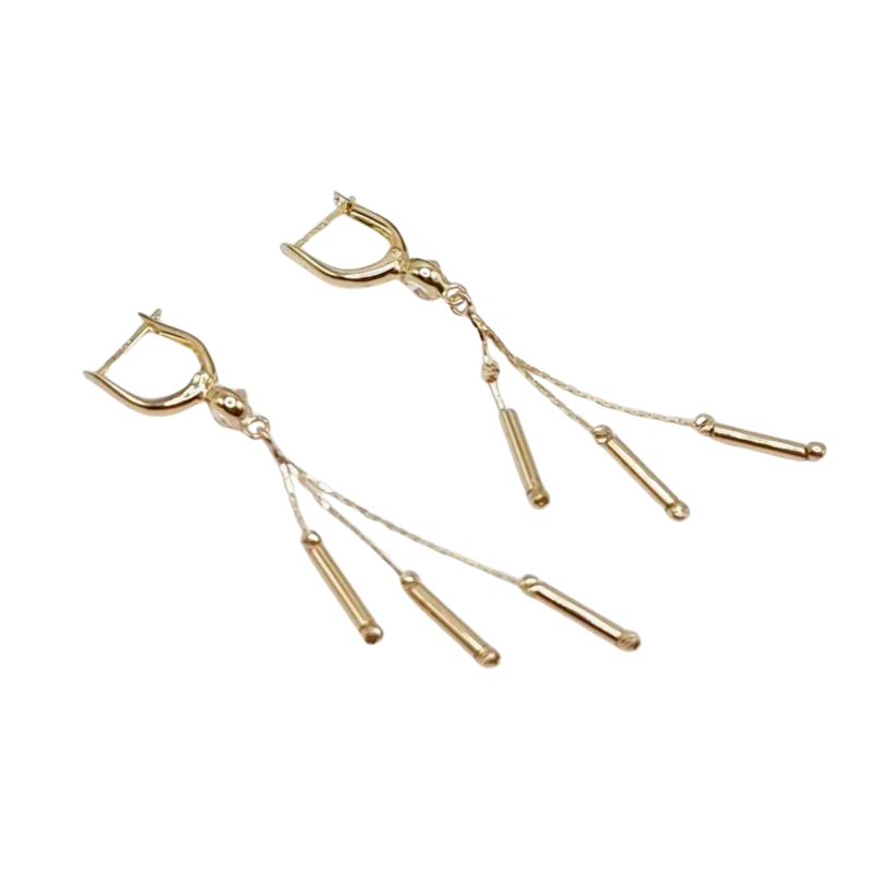 Kenzari Jewellery 14k Gold Earring for Women - 3.80 Grams