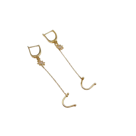 Kenzari Jewellery 14k Gold Earring for Women - 3.17 Grams