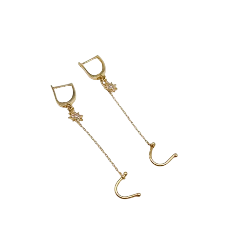 Kenzari Jewellery 14k Gold Earring for Women - 3.17 Grams