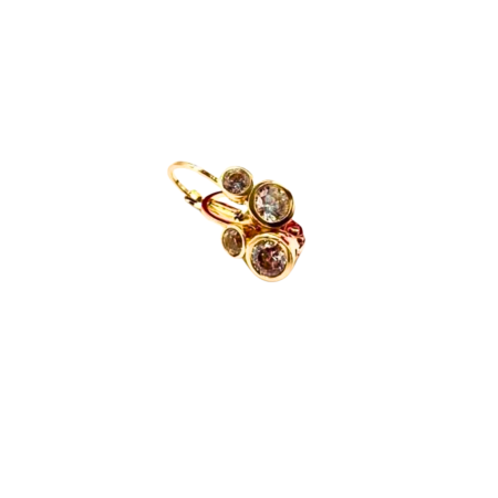 Kenzari Jewellery 14k Gold Hoop Stone Earring for Kids - 2.12 Grams Kenzari Jewellery 14k Gold Hoop Stone Earring for Kids - 2.12 Grams