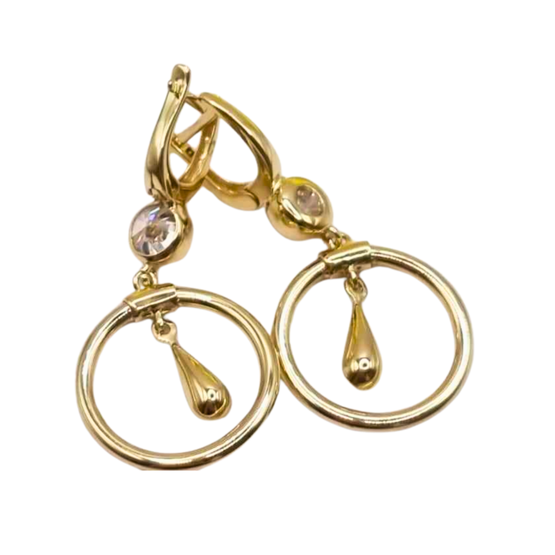 Kenzari Jewellery 14k Gold Earring for Women - 4.60 Grams