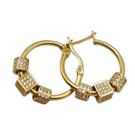 Kenzari Jewellery 14k Gold Earring for Women - 5.60 Grams