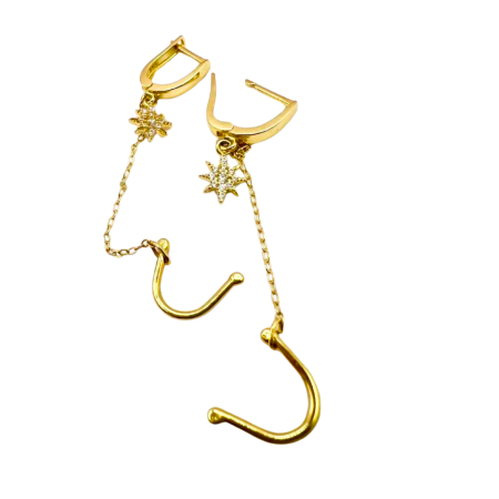 Kenzari Jewellery 14k Gold Earring for Women - 3.17 Grams