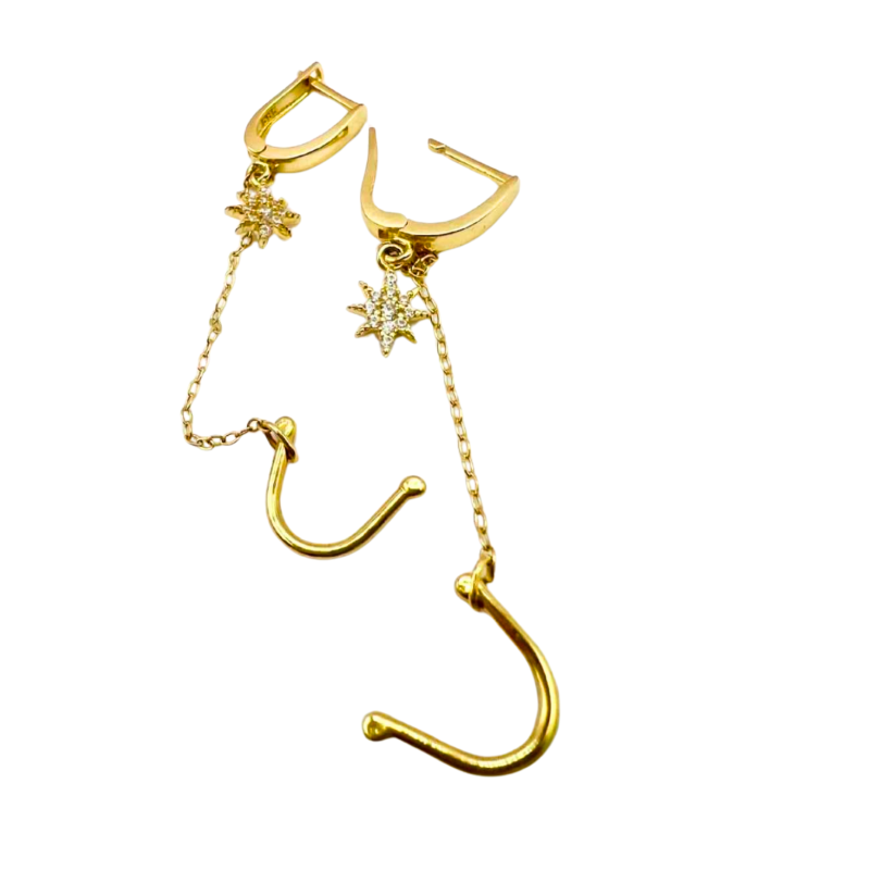 Kenzari Jewellery 14k Gold Earring for Women - 3.17 Grams