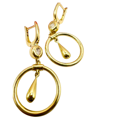 Kenzari Jewellery 14k Gold Earring for Women - 4.60 Grams