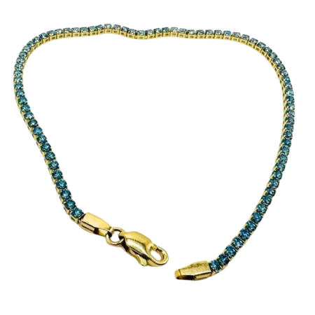 Kenzari Jewellery 14k Gold Tennis Bracelet for Women - 2.31 Grams