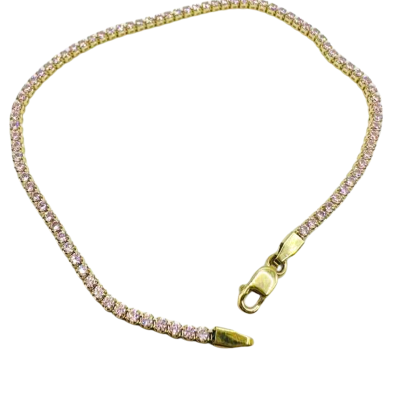 Kenzari Jewellery 14k Gold Tennis Bracelet for Women - 2.99 Grams