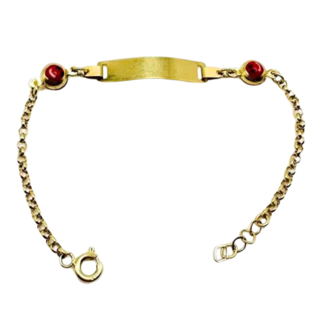 Kenzari Jewellery 14k Gold Nameplate Bracelet for Kids - 1.88 Grams