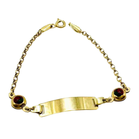 Kenzari Jewellery 14k Gold Nameplate Bracelet for Kids - 1.94 Grams