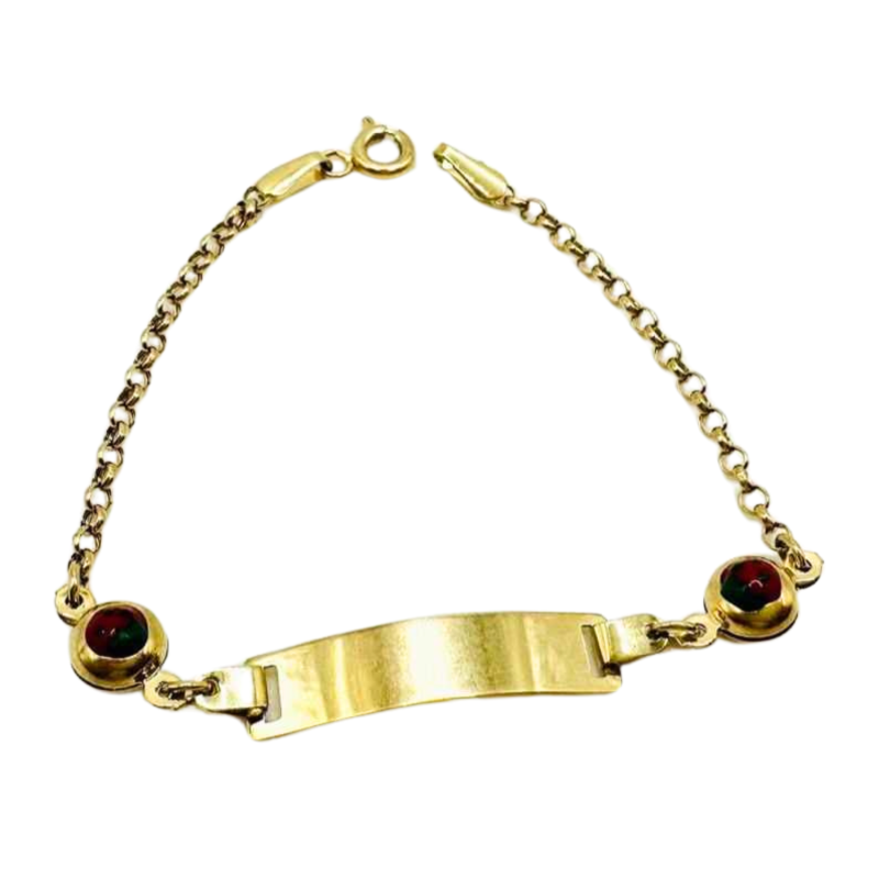 Kenzari Jewellery 14k Gold Nameplate Bracelet for Kids - 1.94 Grams Kenzari Jewellery 14k Gold Nameplate Bracelet for Kids - 1.94 Grams