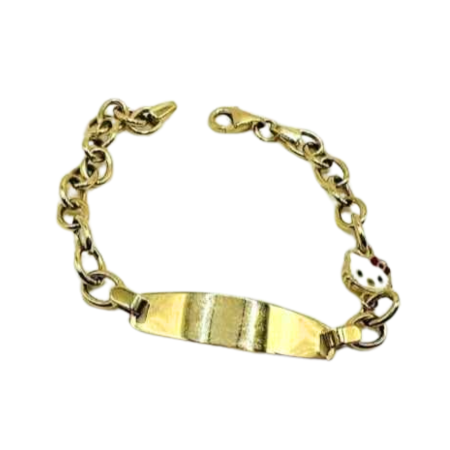 Kenzari Jewellery 14k Gold Nameplate Bracelet for Kids - 3.61 Grams