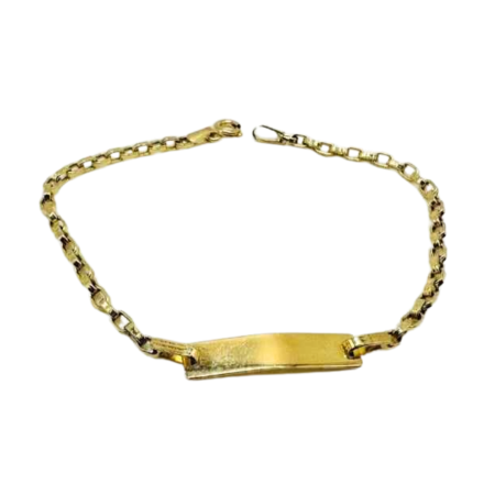 Kenzari Jewellery 14k Gold Nameplate Bracelet for Kids - 2.3 Grams