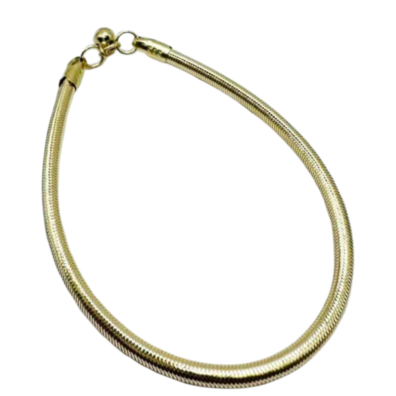 Kenzari Jewellery 14k Gold Snake Chain Bracelet for Women - 2.43 Grams