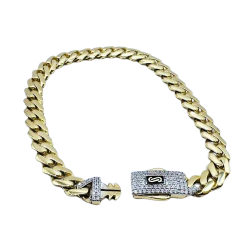 Kenzari Jewellery 14k Gold Link Chain Bracelet for Women - 7.26 Grams