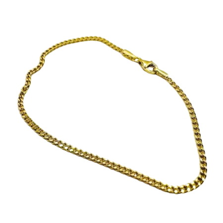 Kenzari Jewellery 14k Gold Link Chain Bracelet for Women - 1.56 Grams